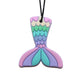 Silicone chew pendant - mermaid tail