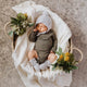 Grey merino wool bonnet & booties